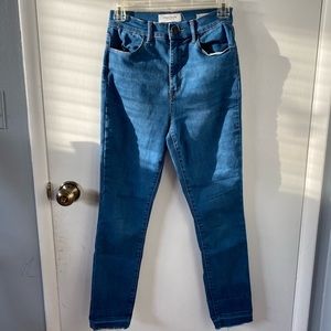 Pacsun Blue Frayed High Rose Denim Jeggings